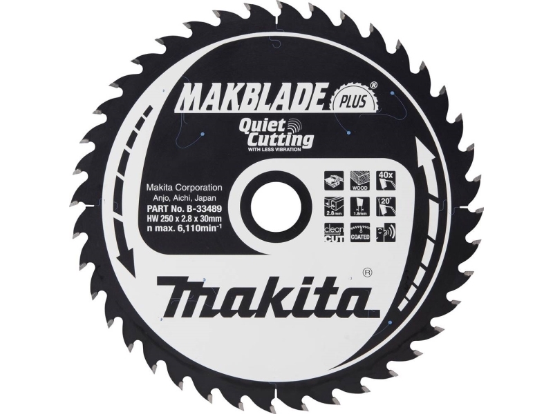 Makita Sägeblatt 250X30x40z Makblade Plus Drewno