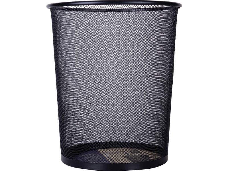 DELI E9189 D951490 Skraldespand 18 l Metal (Ø x H) 29.5 cm x 34 cm Sort 1 stk