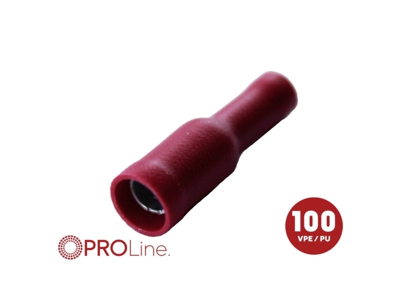 Kabelschuh - Rote Buchse / 100 Stk