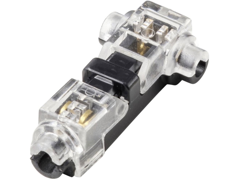 TRU COMPONENTS TC-14376152 Hurtiglukning fleksibel: 0.5-0.75 mm² stift: 0.5-0.75 mm² Poltal: 1 12 stk Gennemsigtig, Sort