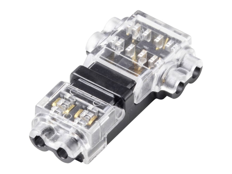 TRU COMPONENTS TC-14376144 snabbanslutning flexibel: 0,5-0,75 mm² stift: 0,5-0,75 mm² poltal: 2 12 st transparent, svart