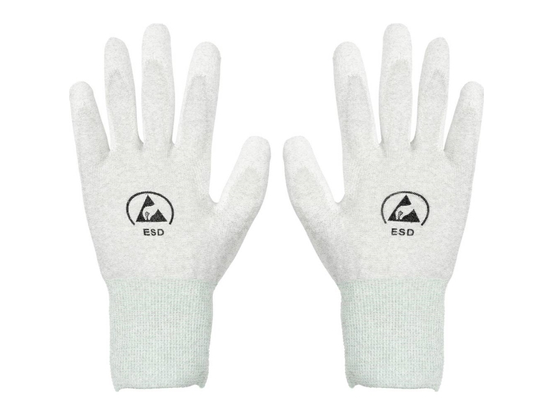 TRU COMPONENTS ESD-handske invändig beläggning i handen strl M polyamidfiber, PU-beläggning 1 st | Kläder & Säkerhet - Handskar - Skyddshandskar | GameStuff