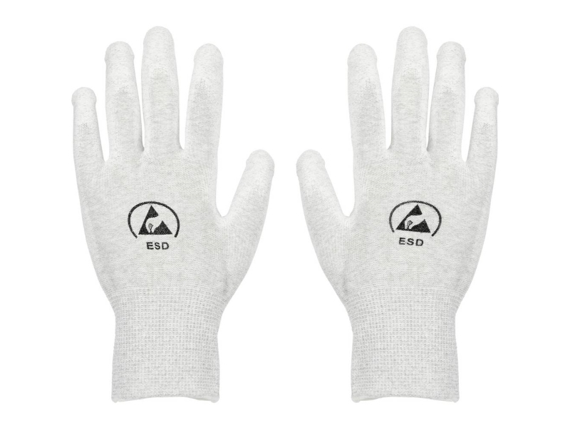 TRU COMPONENTS ESD-handske, invändig beläggning i handen, storlek S, polyamidfiber, PU-beläggning (baksida) | Kläder & Säkerhet - Handskar - Skyddshandskar | GameStuff