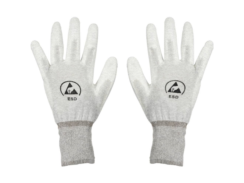TRU COMPONENTS ESD-handske, invändig beläggning i handen, storlek: XL, polyamidfiber, PU-beläggning, bak | Kläder & Säkerhet - Handskar - Skyddshandskar | GameStuff