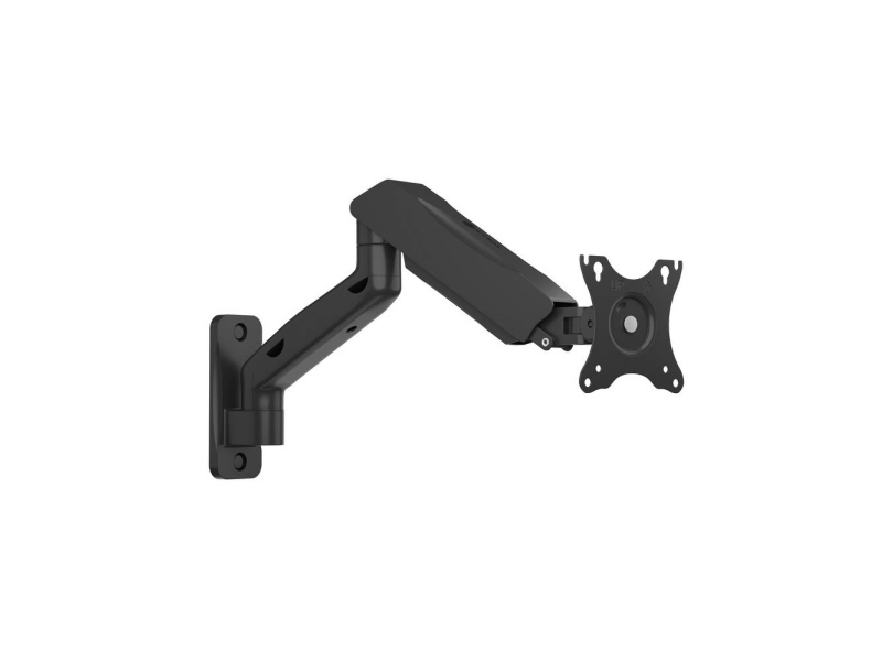 Icy Box Ib-Ms103-W - Befestigungskit - Einstellbarer Arm - Für Flachbildschirm - Ergonomisch - Kunststoff, Metall, Aluminium - Schwarz - Bildschirmgr