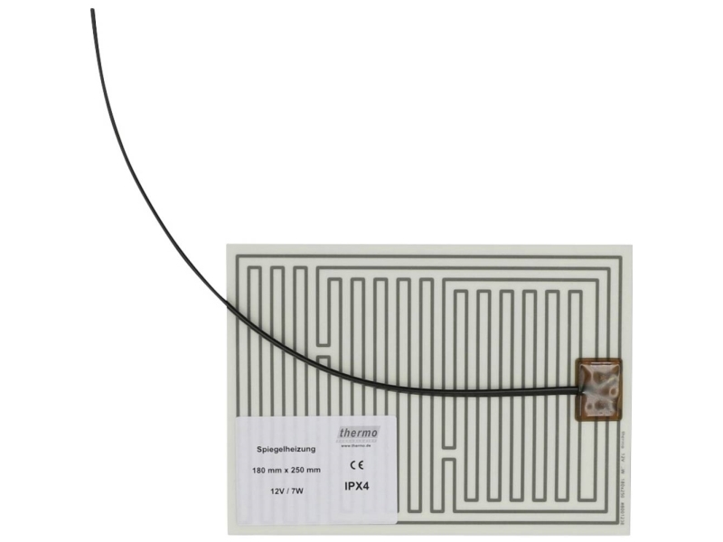 Thermo TECH Varmefolie 12 V/AC, 12 V/DC 7 W Beskyttelsestype IPX4 (L x B) 250 mm x 180 mm