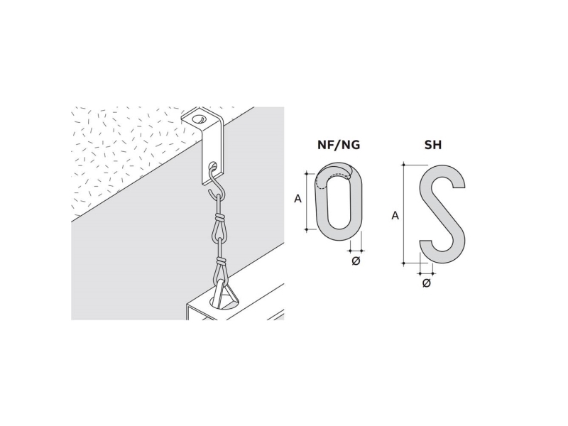 ABB NF-4 E-Klips S-Glied für Kette Perforeret tape 20 mm Fjederstål 7TCA084220R0378 100 stk (Ø x L) 4 mm x 20 mm