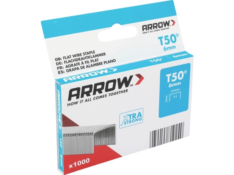 Arrow Tool Group 819240 Flachdraht-Haftklammern Typ 50 1000 Stk