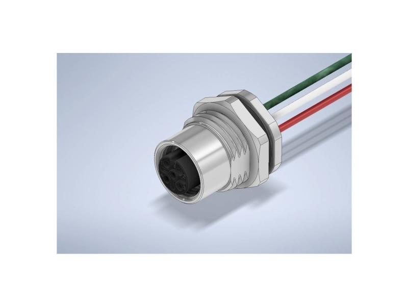 W & P Products 96549 Sensor-/Aktor Indbygningsstik M12 Tilslutning, Indbygning Vandret 30 Cm Pol-Tal (Rj): 4 1 Stk Piece