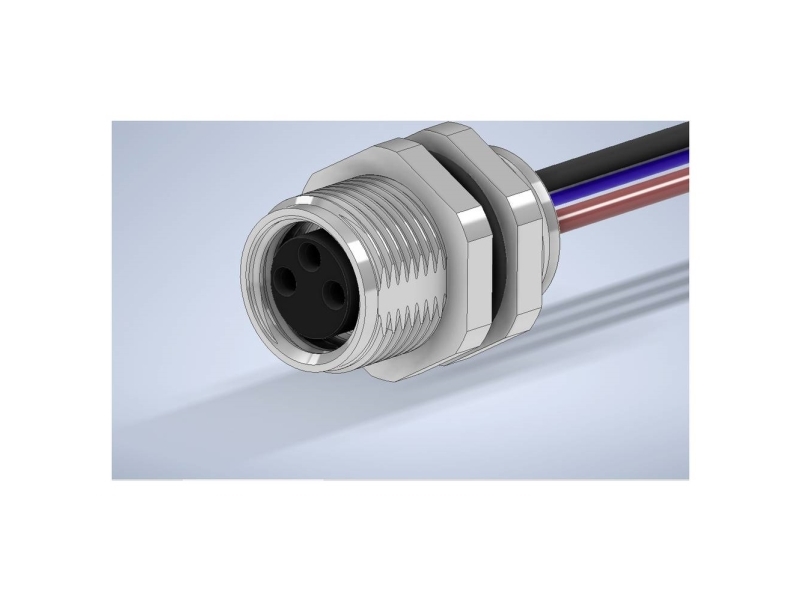 W & P Products 94519 Sensor/aktuator indbygningsbøsning M8 Tilslutning, indbygning vandret 30 cm Pol-tal (RJ): 3 1 stk
