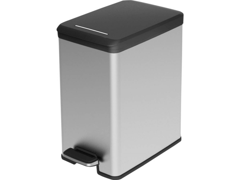 Curver Slim Bin 20L, 20 l, Torg, Plast, Svart, Silver, Pedal, 250 mm | Leksaker - Rollek - Musikleksaker | GameStuff