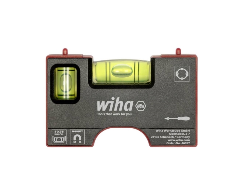 Wiha Pocket 46957 Vaterpas-Mini med magnet 80 mm 0.75 mm/m
