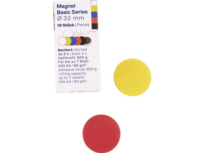 Magnetoplan Magnet Basic Serie (Ø) 32 Mm Rund 10 Stück 1863210