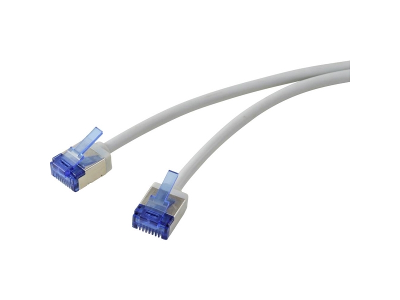 Renkforce Rf-7116932 Rj45 Netzwerk Netzwerkkabel, Patchkabel Cat 6A U/Ftp 5,00 M Grau Extrem Dünn 1 Stück