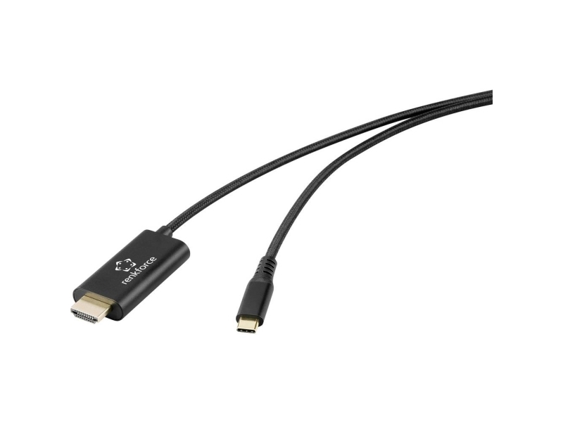 Renkforce Usb-Kabel Usb-C Stecker 1.00 M Schwarz Rf-7116128 (Rf-7116128)