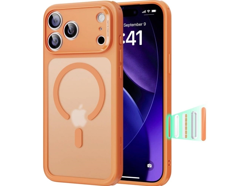 Esr Classic Hybrid Halolock Case Für Apple Iphone 17 Pro Orange Magsafe-Kompatibel 1A86301002
