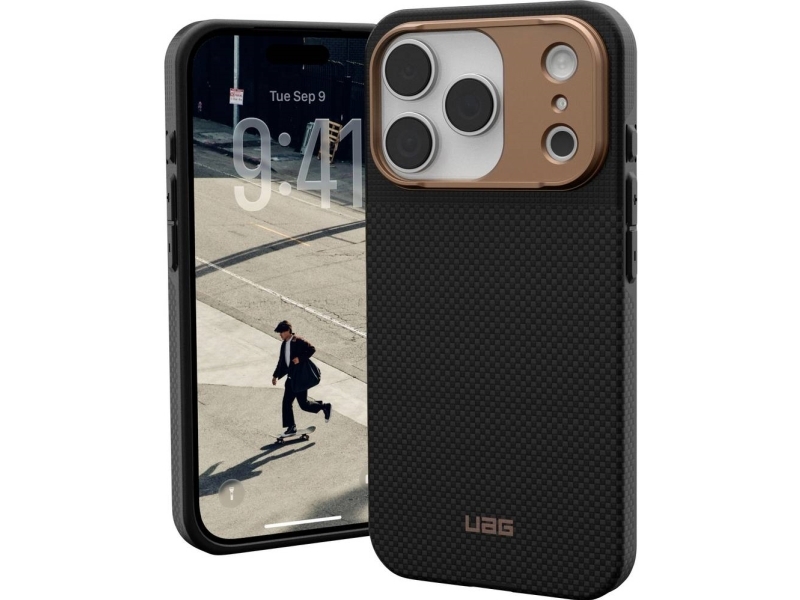 Uag Fibr Armr Magsafe - Hülle Für Iphone 17 Pro Kompatibel Mit Magsafe (Kevlar Graphite / Bronze)