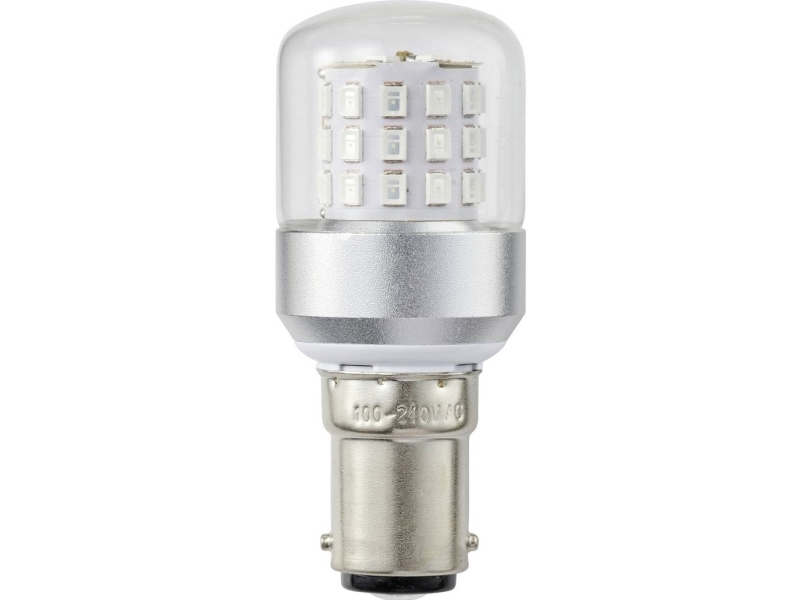Tru Components Tc-14124712 Led-Signallampe Grøn Cylinder Ba15d 100 V/Ac, 240 V/Ac 500 Lm