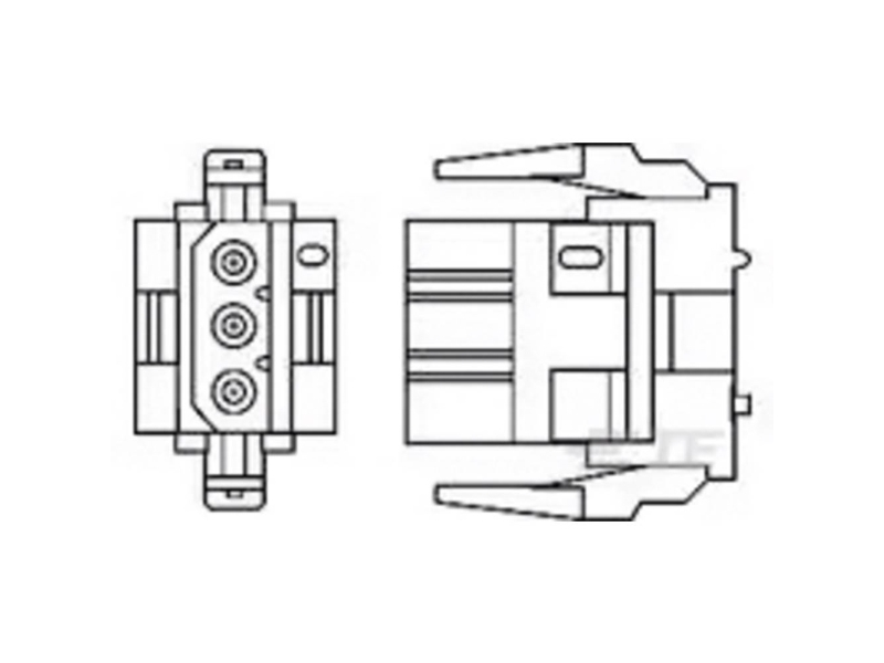 TE Connectivity kretskortsstiftskontakt, 3 poler, raster 4,2 mm, 1-640518-0, 1 st | EL Artiklar - Cee & multipolär - Multipolär material | GameStuff