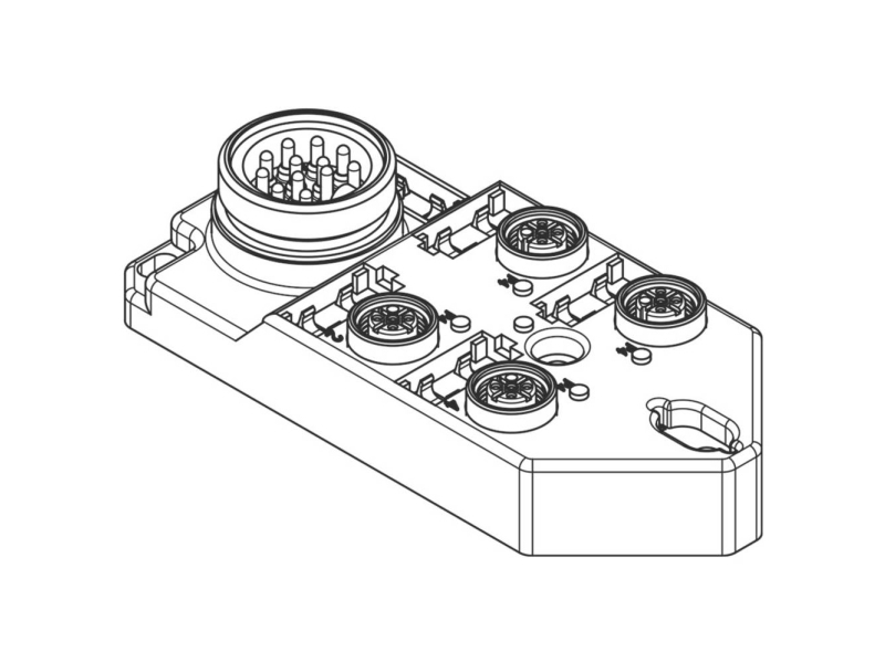 Molex 1202480068 Sensor/aktuatorbox passiv 1 st | EL Artiklar - Kablar och ledningar - Sensor & Aktuator | GameStuff
