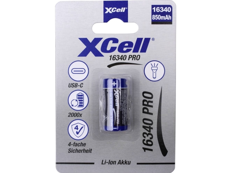 Xcell Specialbatteri 16340 Li-Ion 3,6 V 850 Mah (148203)
