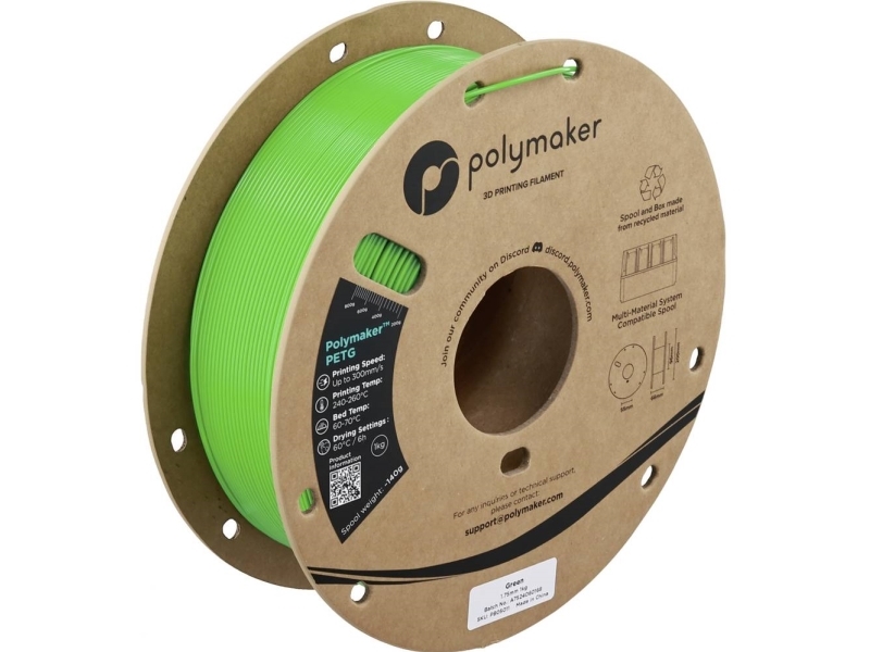 Petg 1,75Mm Green 1Kg Polymaker 3D Filament (Pb05011)