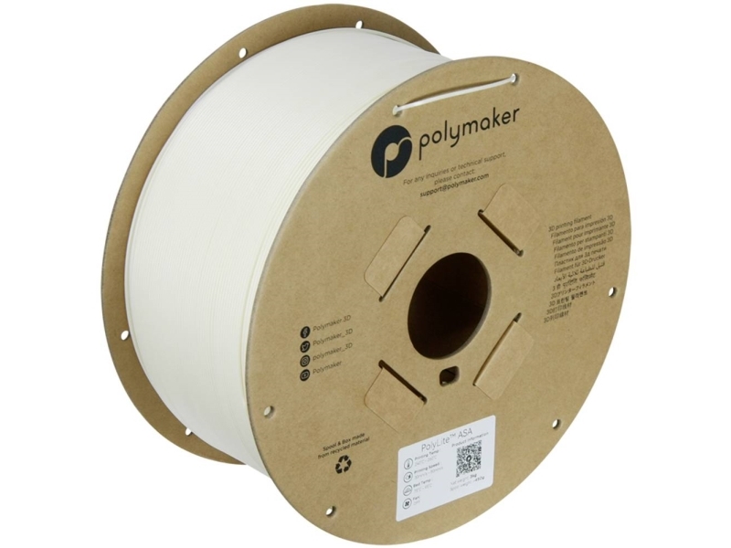 Polymaker Pf01022 Polylite-Filament Asa – Uv-Beständig, Witterungsbeständig, Hitzebeständig, Schlagfest, 1,75 Mm, 3000 G, Natur, 1 Stück
