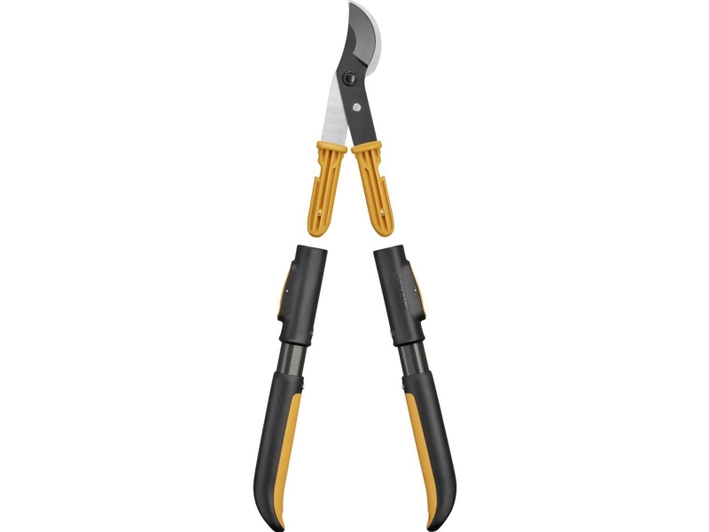 Fiskars Profesionalios žirklinės genėtuvės su trumpa nuimama rankena, 494 mm ilgio, vieno paspaudimo