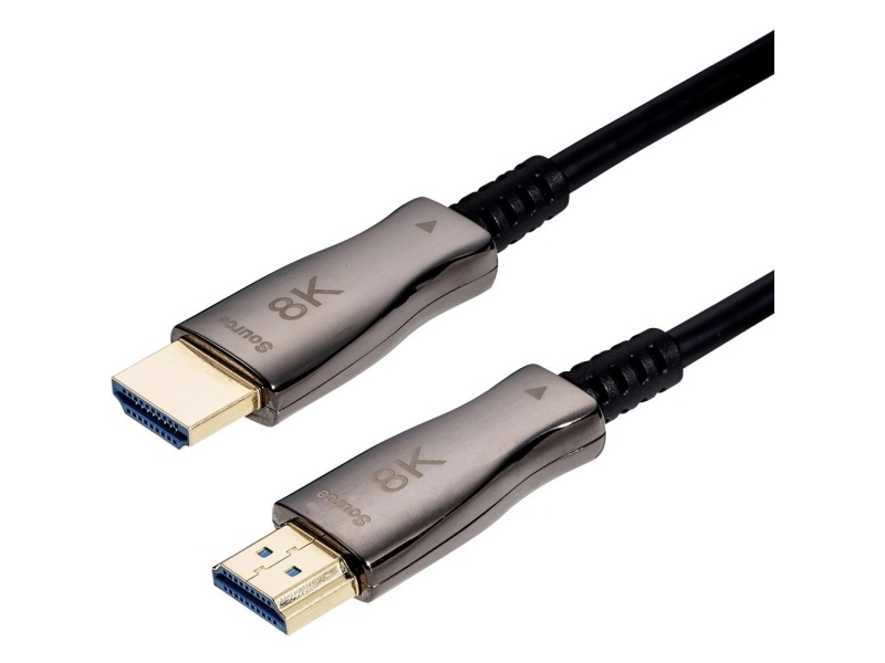 Value Tilslutningskabel Hdmi-A-Stik 10 M Sort 14.99.3488 8K Uhd, Aktiv Med Signalforstærkning, Aoc (Aktivt Optisk Kabel) Hdmi-Kabel