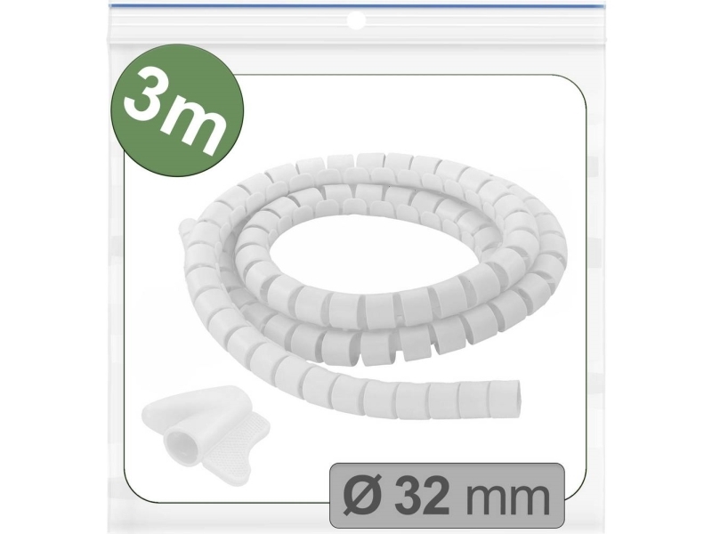 Quadrios 25CA747 kabelbeskyttelsesslang 32 mm (max) vit 3 m (25CA747) | EL Artiklar - Vägar & tillägg - Övriga | GameStuff