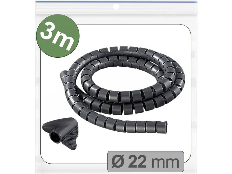 Quadrios 25Ca738 25Ca738 Kabelslange 22 Mm (Max) Sort 3 M