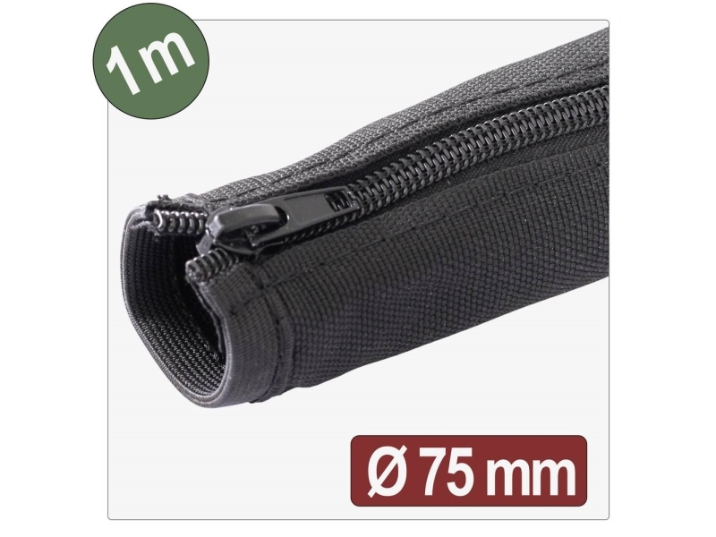 Quadrios 25CA765 strumpflex slang svart polyester 1 m 75 mm (max) | EL Artiklar - Vägar & tillägg - Övriga | GameStuff