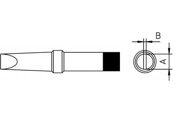 Weller Pt B7, Loddespids, Weller, 370 °C, 1 Stk, 2,4 Mm, 0,8 Mm