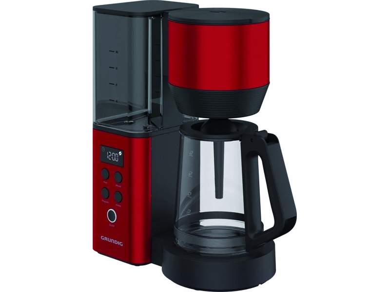 Grundig KM 8440, Droppande kaffebryggare, 1,25 l, Malat kaffe, 1150 W, Svart, Röd | Köksapparater - Kaffe - Kaffebryggare | GameStuff