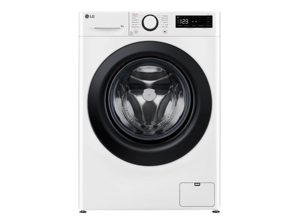 LG tvättmaskin F2WR508SWW | energiklass A-10% | frontmatad | 8 kg | 1200 RPM | display | LED | ångfunktion | direct drive | vit