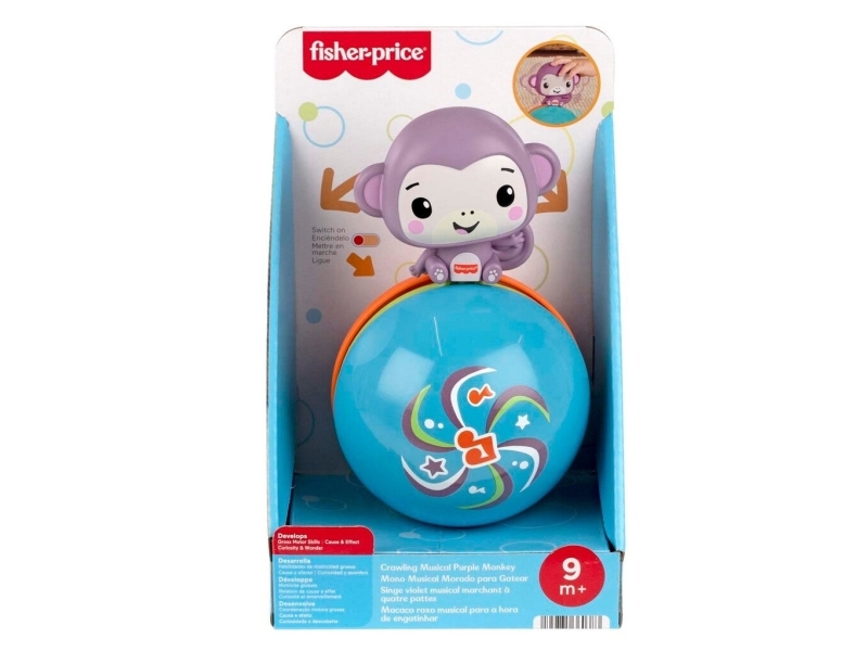 Fisher-Price Crawl & Go Purple Monkey