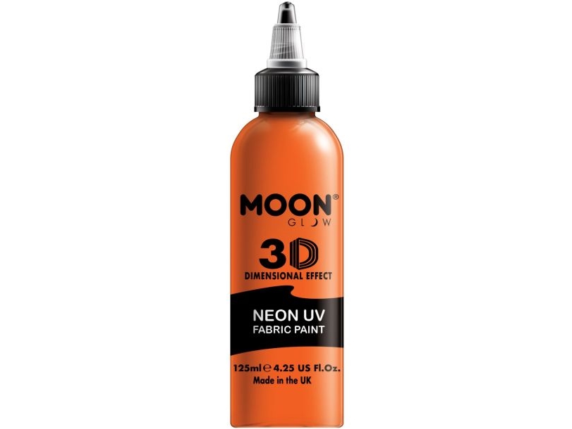 Moon Creations UV Neon Tekstilfarve - 125 ml Orange