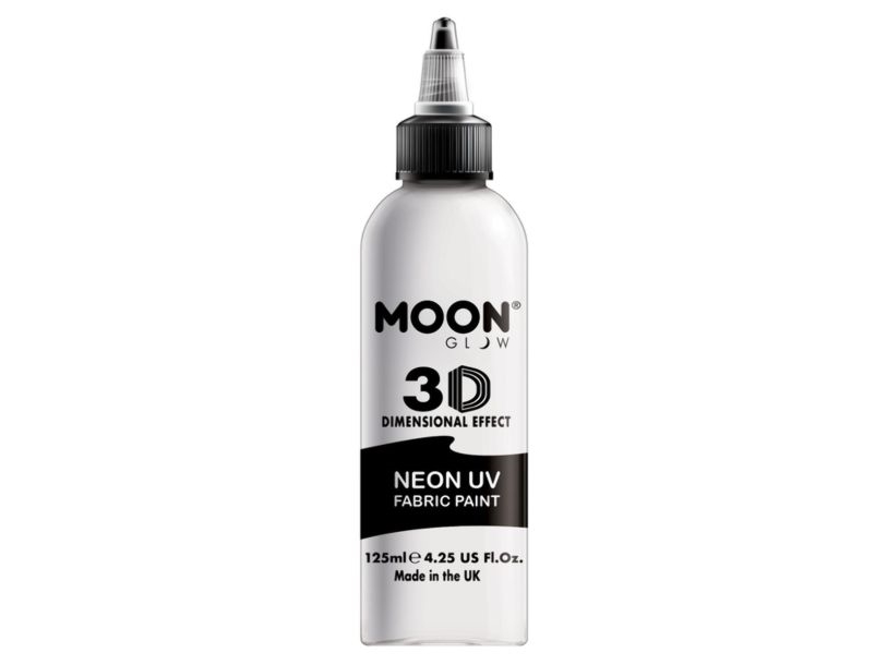 Moon Creations UV Neon Tekstilfarve - 125 ml Hvid
