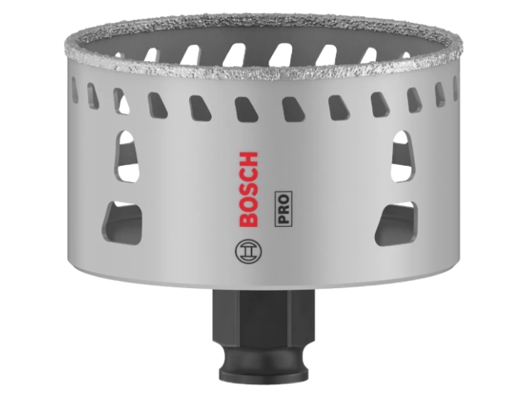 Bosch 2 608 901 572, Enkelt, Boremaskine, Blød keramisk vægsten, Sten, Flise, Sort, Grå, Sekskantet skaft, 4 cm