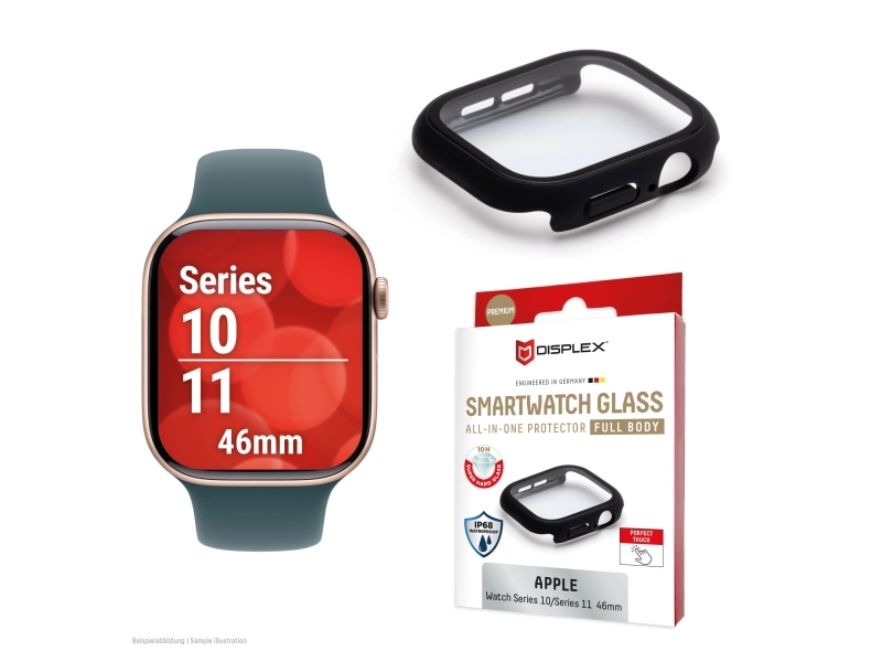 E.V.I Displex Fuldkropscover Apple Series 10 46Mm - Sort (02135)