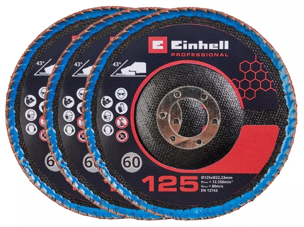 Einhell 4440020, Cutting Disc, Cast Iron, Metal, Steel, 12.5 Cm, Einhell, Flat Centre, Black
