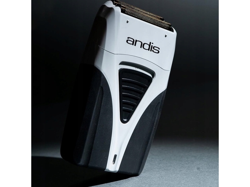 Andis TS-2 Pro Foil Lithium Titanium foil trimmer – kablet/kabelsøs, smooth shaving, lysegrå/burgunder