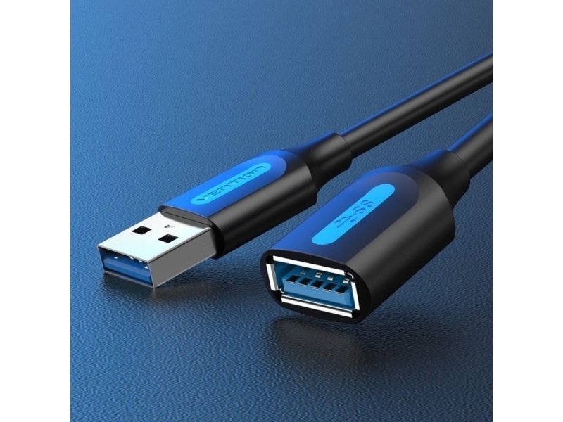 USB-kabel Vention forlænger USB 3.0 han-hun CBHBF 1 m sort PVC