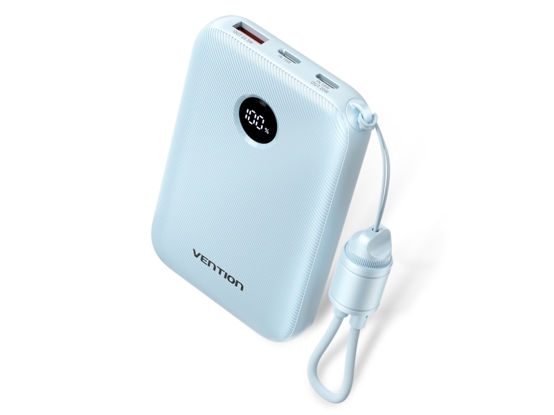 Vention 10000Mah Powerbank 2Xusb-C 1Xusb-A 22,5W, Mėlynas