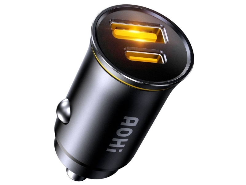 Aohi Biloplader Superauto Pd 65W, 1X Usb-C, 1X Usb-A