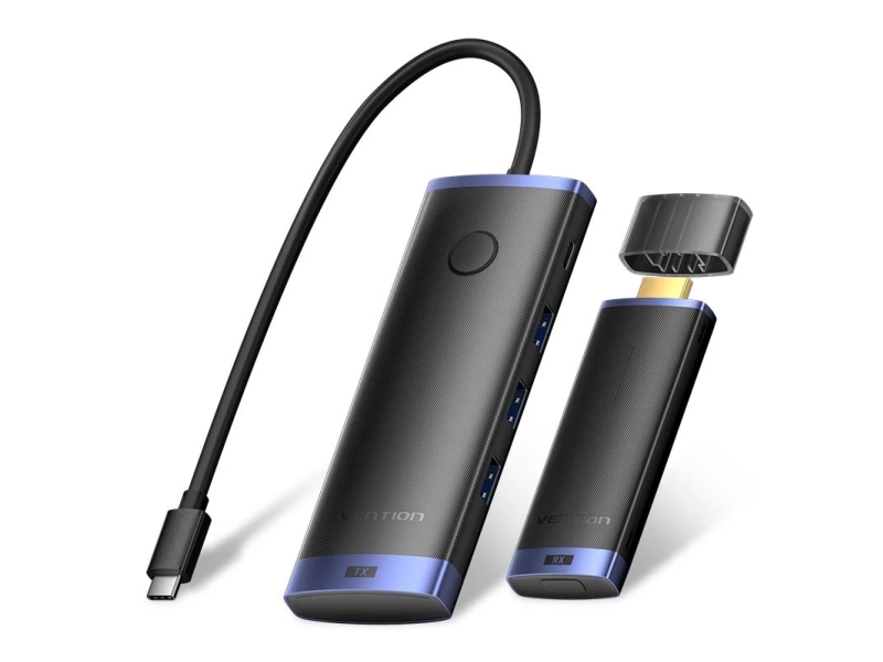 Kabelloser Hdmi-Sender Mit Dockingstation 6W1 Vention Usb-C