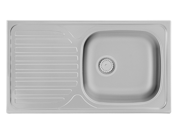 Kernau Kssc 403 1B1d Glatte Edelstahl-Küchenspüle – 1 Becken 1 Abtropffläche, Pro Series
