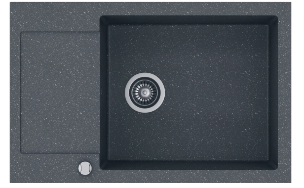 Kernau KGSH 6078 Graphite 1-Bowl 1-Drain Stainless Steel Kitchen Sink