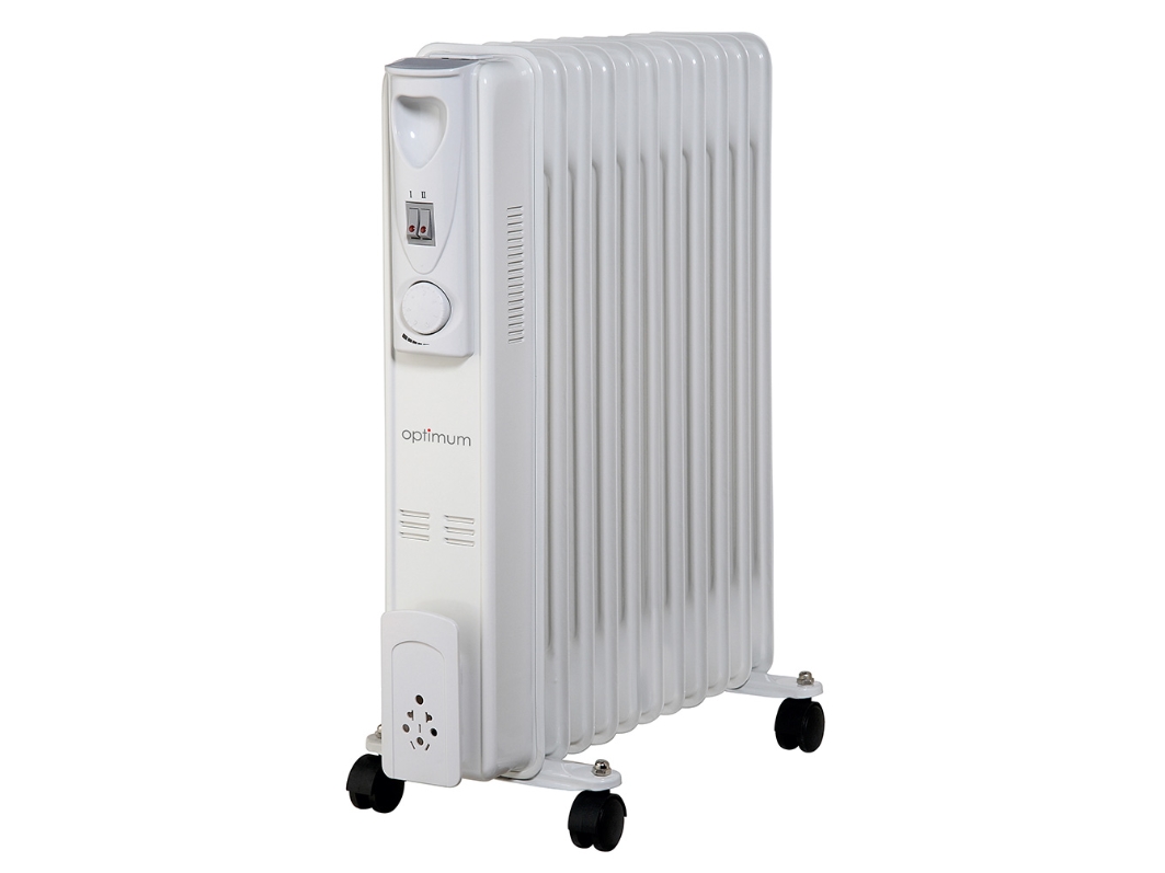 Optimum Os1711 2500W Ölradiator — 11 Rippen, Tragbar, Thermostat, 3 Leistungsstufen, Überhitzungs- & Kipp-Schutz, Räder Und Kabelaufbewahrung