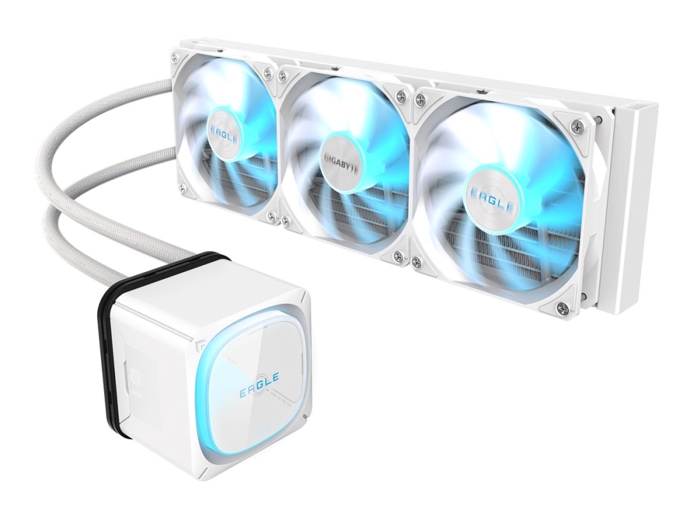 Gigabyte Eagle 360 Ice Flüssig-Cpu-Kühler - 3X120mm Argb-Lüfter, Vollfarb-Lcd, Daisy-Chain, Kompatibel Mit Intel Lga 1851 Und Amd Am5, All-In-One-Flü